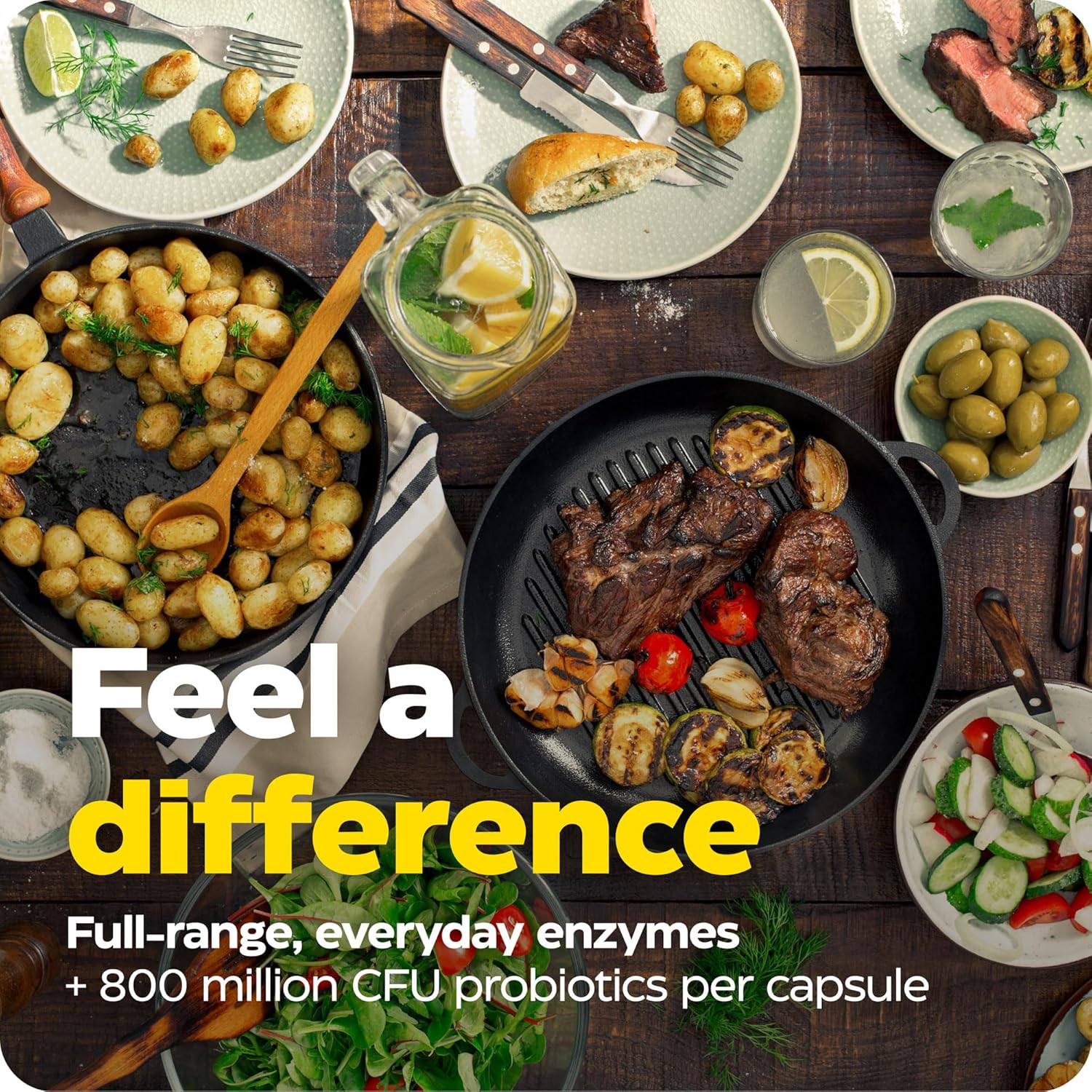 Enzymedica Digest Complete + Probiotics: Gentle Enzymes with 400 Million CFU, 30 Capsules