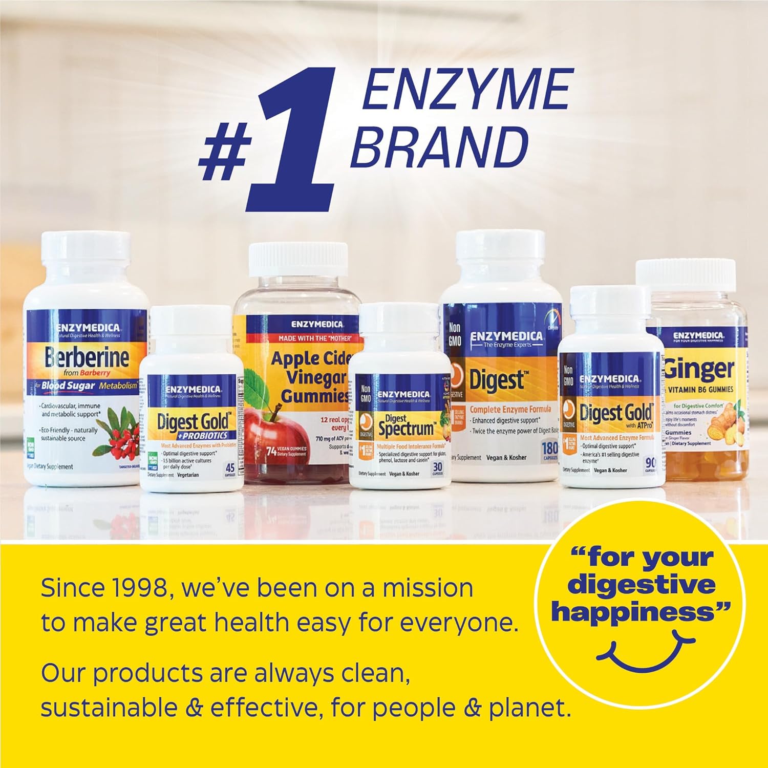 Enzymedica Digest Gold + ATPro 90 Capsules | Maximum Strength Digestive Enzymes for Bloating & Gas Relief, Natural Digestion Support with Amylase, Protease, Lipase, & Lactase