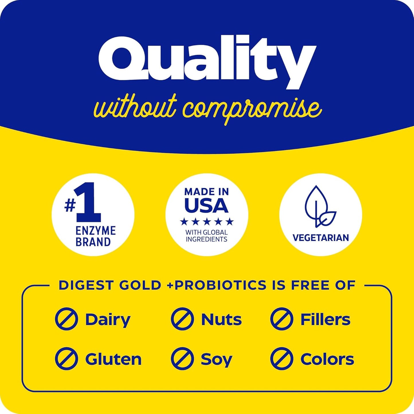 Enzymedica Digest Gold + Probiotics 90 Count - 2-in-1 Formula for Gut Health with Digestive Enzymes & 1.5B Probiotic Cultures