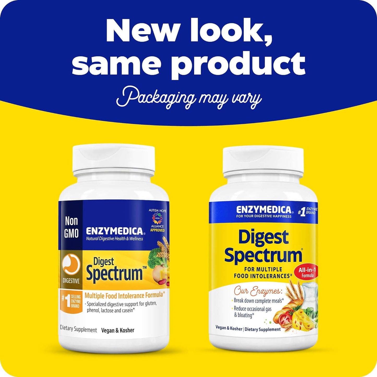 Enzymedica Digest Spectrum: Fast-Acting Relief for Multiple Food Intolerances, 90 Count