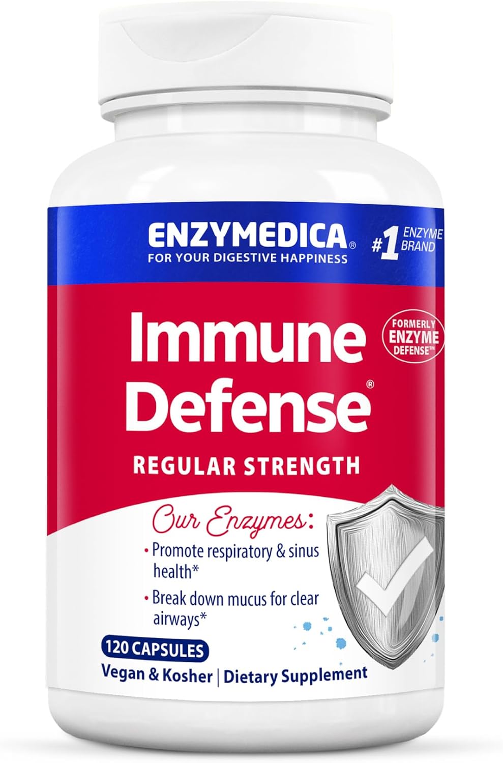 Enzymedica Immune Defense Regular Strength 120 Count Proteolytic Enzymes Support