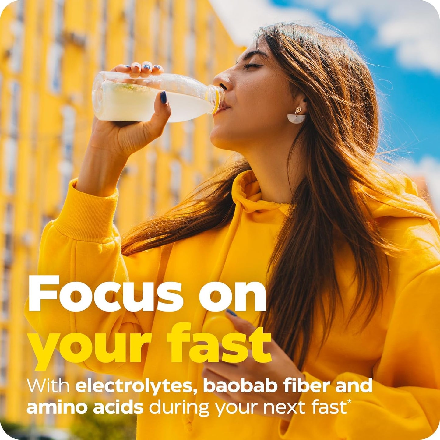 Enzymedica Intermittent Fasting Drink Mix: Electrolyte Powder Supplement for Hydration, Appetite Control & Muscle Health - Keto Friendly, Tropical Pineapple Flavor, 24 Servings