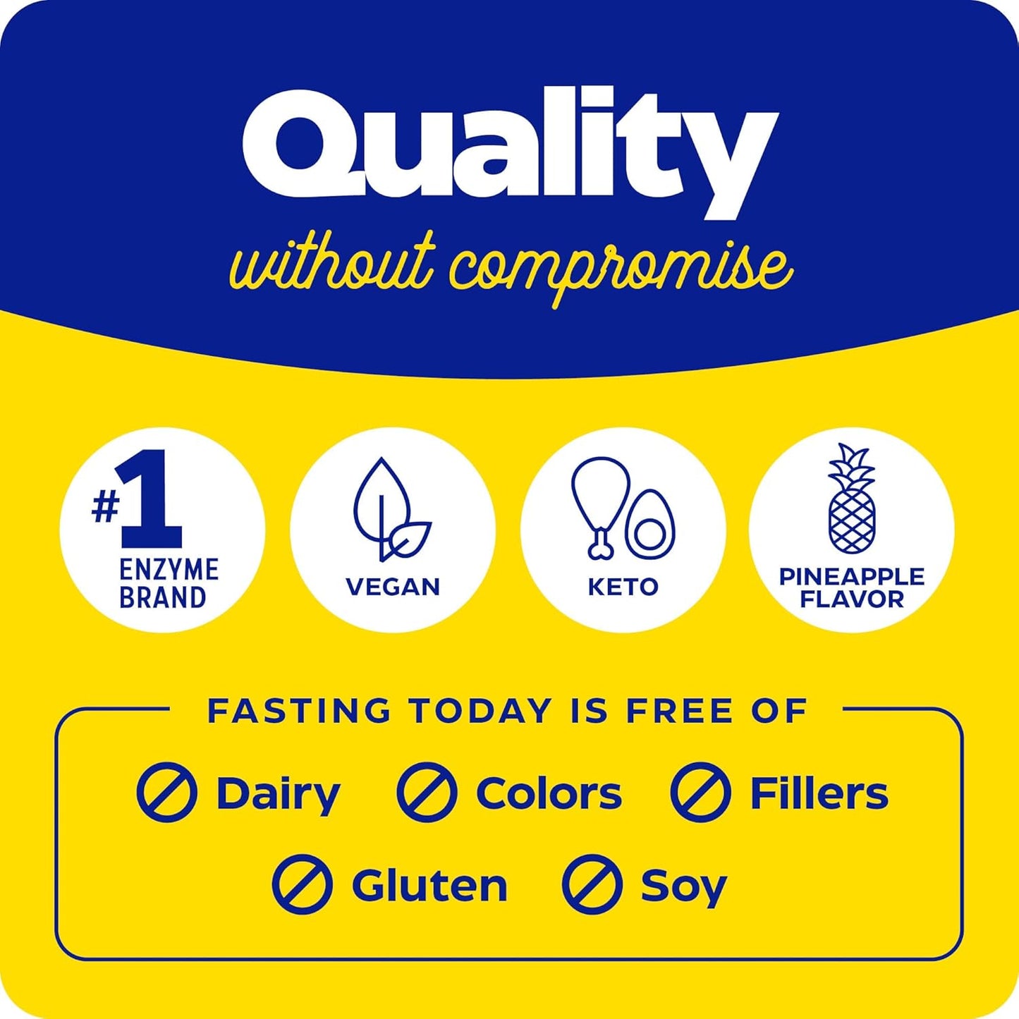 Enzymedica Intermittent Fasting Drink Mix: Electrolyte Powder Supplement for Hydration, Appetite Control & Muscle Health - Keto Friendly, Tropical Pineapple Flavor, 24 Servings
