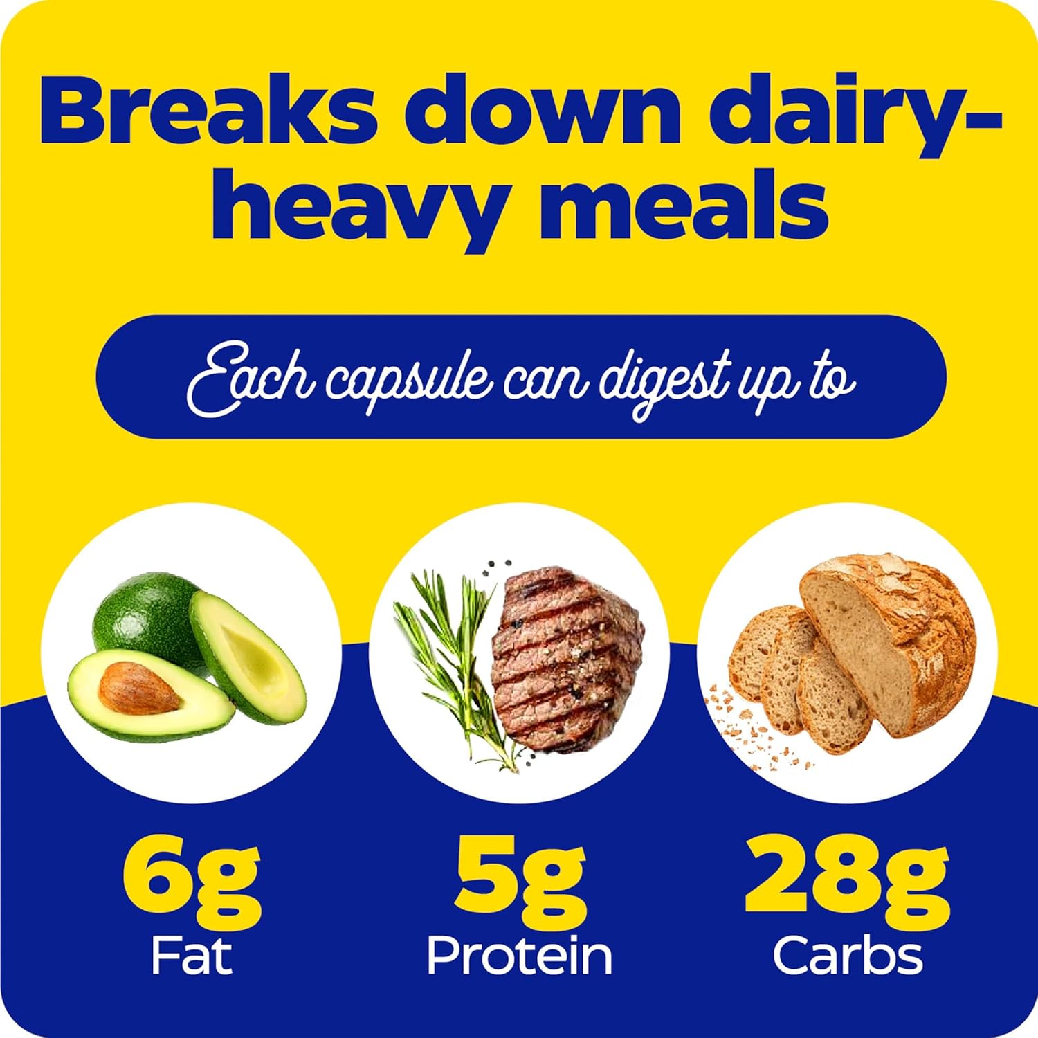 Enzymedica Lacto Digestive Enzymes - Fast-Acting Relief for Gas & Bloating - 180 Count Pack