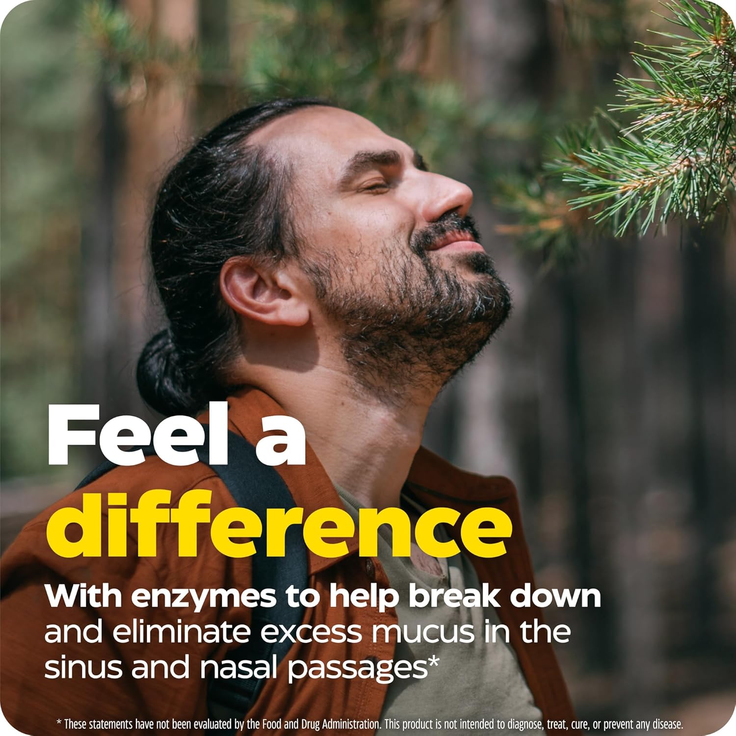 Enzymedica MucoStop Enzyme Support Capsules for Non-Drowsy Congestion Relief, 48 Count