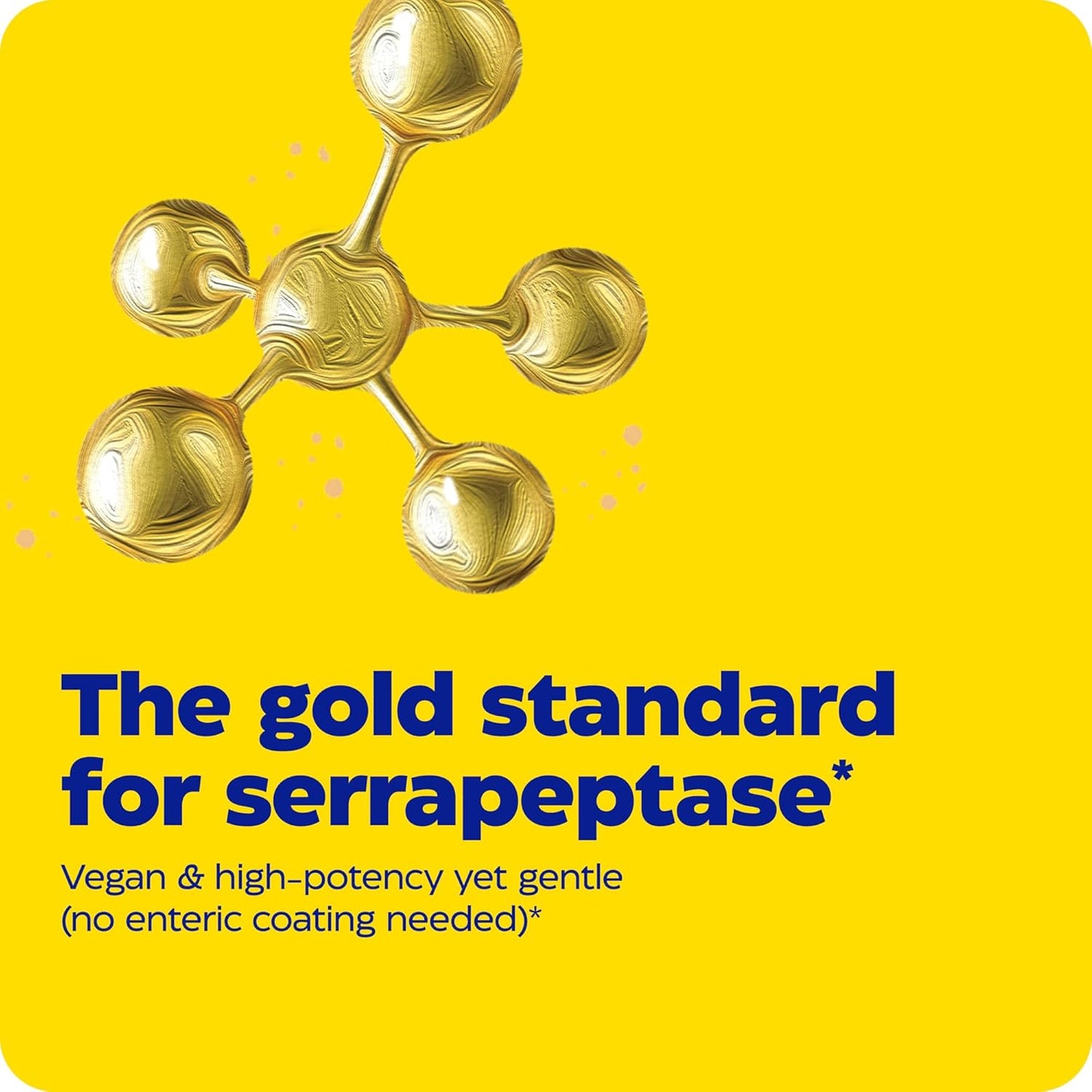 Enzymedica SerraGold Supplement - High-Potency Serrapeptase Enzyme for Respiratory, Heart, and Immune Support - 120 Count