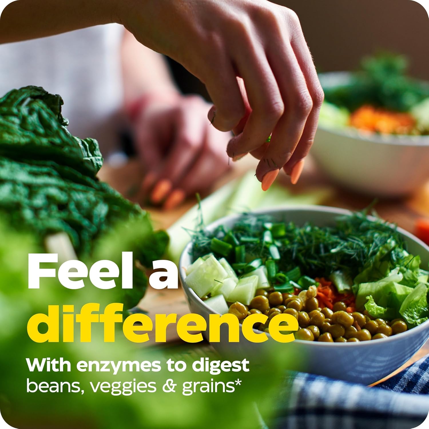 Enzymedica VeggieGest Digestive Enzymes - Vegan & Vegetarian Diet Support, Gas & Bloating Relief - 60 Count