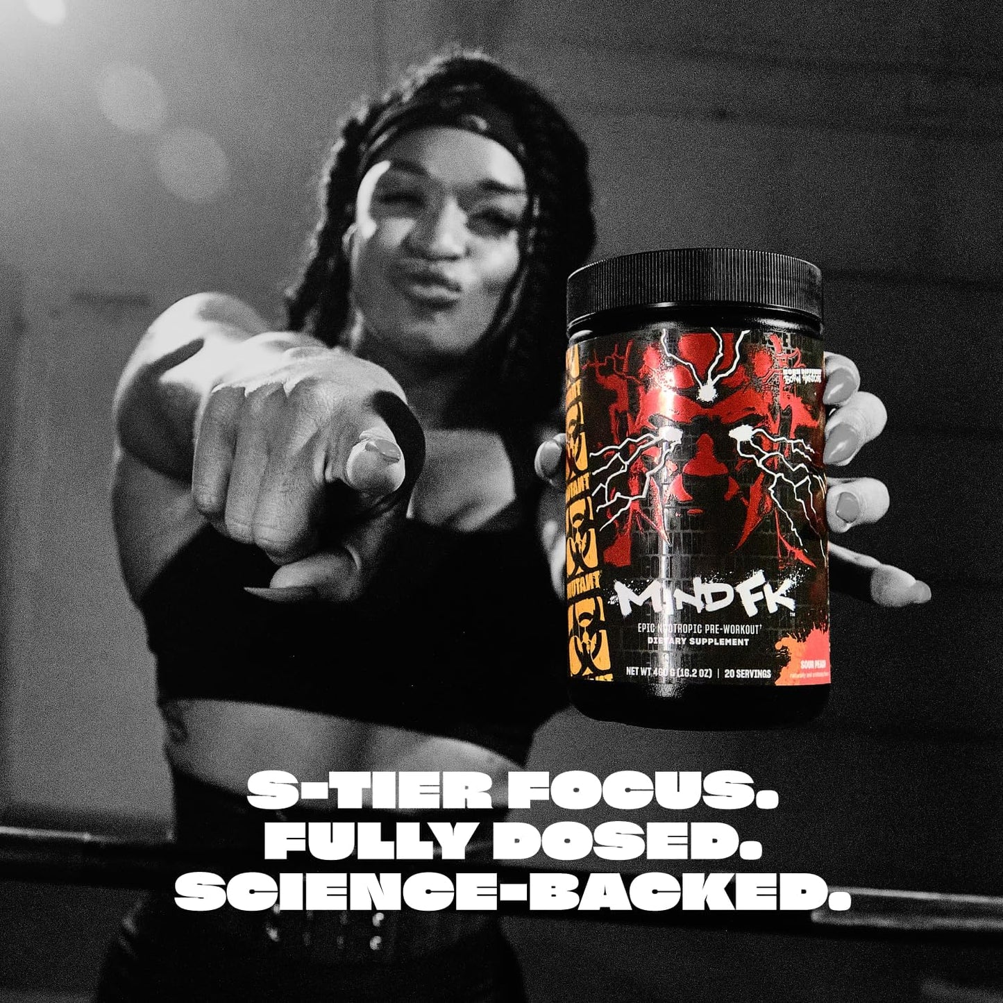Epic Nootropic Pre-Workout Supplement for Mental Focus - Sour Peach Flavor - 20 Servings - 460g