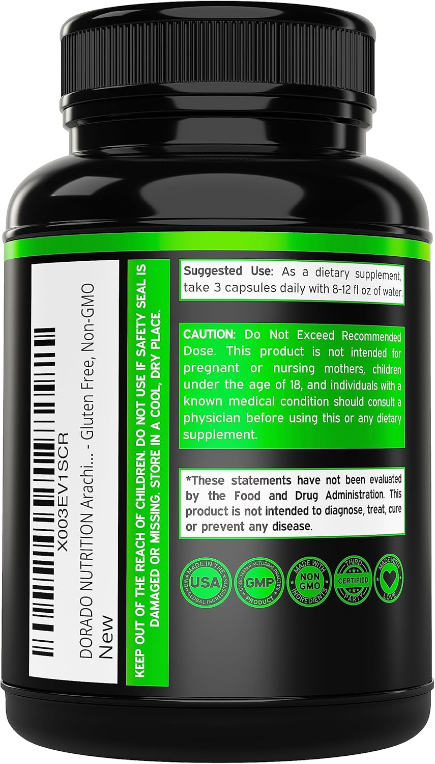 Epicatechin Extract 750mg and Arachidonic Acid 1500mg Supplements - 120 Capsules & 150 Capsules