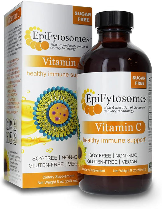 EpiFytosomes Liposomal Vitamin C 1,000mg - Vegan Dietary Supplement for Immune Support - Non GMO, Soy & Gluten Free - 40 Servings