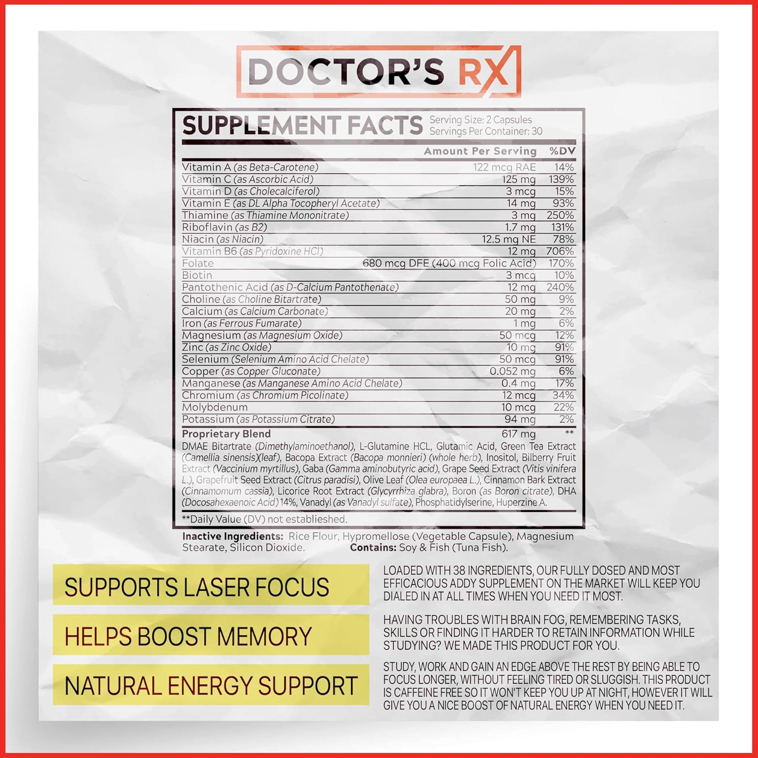 EPN Supplements ADDY Extreme | Top Adderall Alternative for Focus & Energy | 38 Ingredients | 3rd Party Tested | Made in USA - 60 Pills