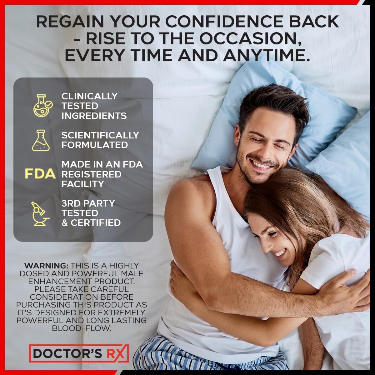 EPN Supplements Doctor's Recommended Fast-Acting ED Pills for Men - #1 Male Enhancement Support with 19 Ingredients for Stronger Hard-On's - 60 Pills
