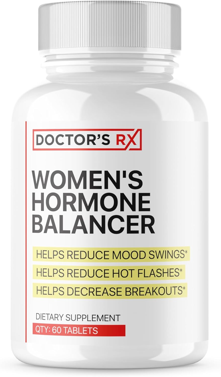 EPN Supplements Doctor's RX | Top-Rated Hormone Balancer for Women | Clinically Tested Support for PMS, Menopause, Bloating & Fatigue | Ultra Strength Formula with 14 Ingredients | 3rd Party Tested - 60 Capsules