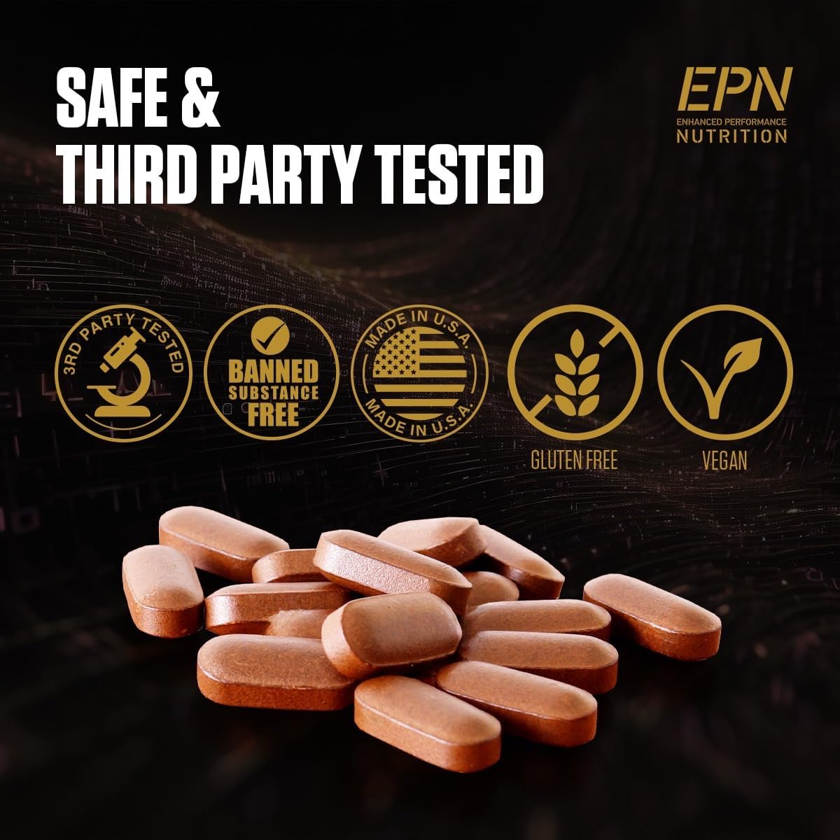 EPN Supplements ERECTIFY MAX Pills for Men - Fast Acting Male Enhancement with Horny Goat Weed & 18 Ingredients - 60 Pills
