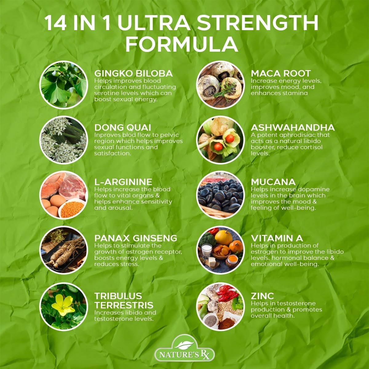 EPN Supplements Nature's RX | Best Libido Booster for Women with Dong Quai & 13 Powerful Ingredients | Enhance Drive, Passion, Sensitivity | 100% Natural - 60 Pills