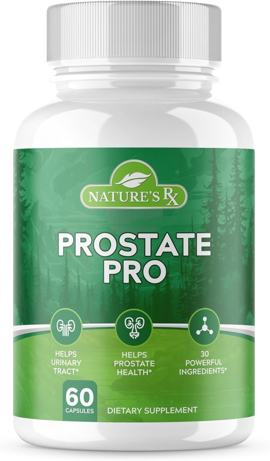 EPN Supplements Nature's RX Prostate Support | Urinary Tract Health + Function | Ultra Dosed Formula with 30 Ingredients | 3rd Party Tested - 60 Capsules