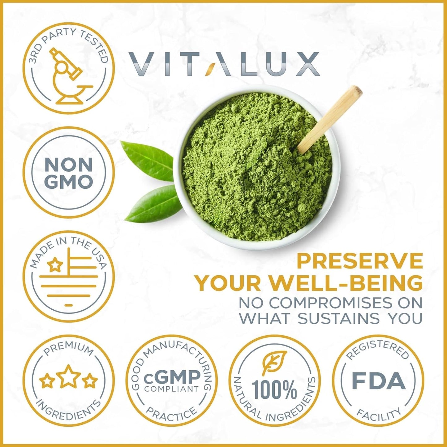 EPN Supplements VITALUX Premium Greens & Reds Superfood Powder - Immune Support, Antioxidants, Digestive Enzymes - 17 Ingredients - Vegan, USA Made - 28 Day Supply