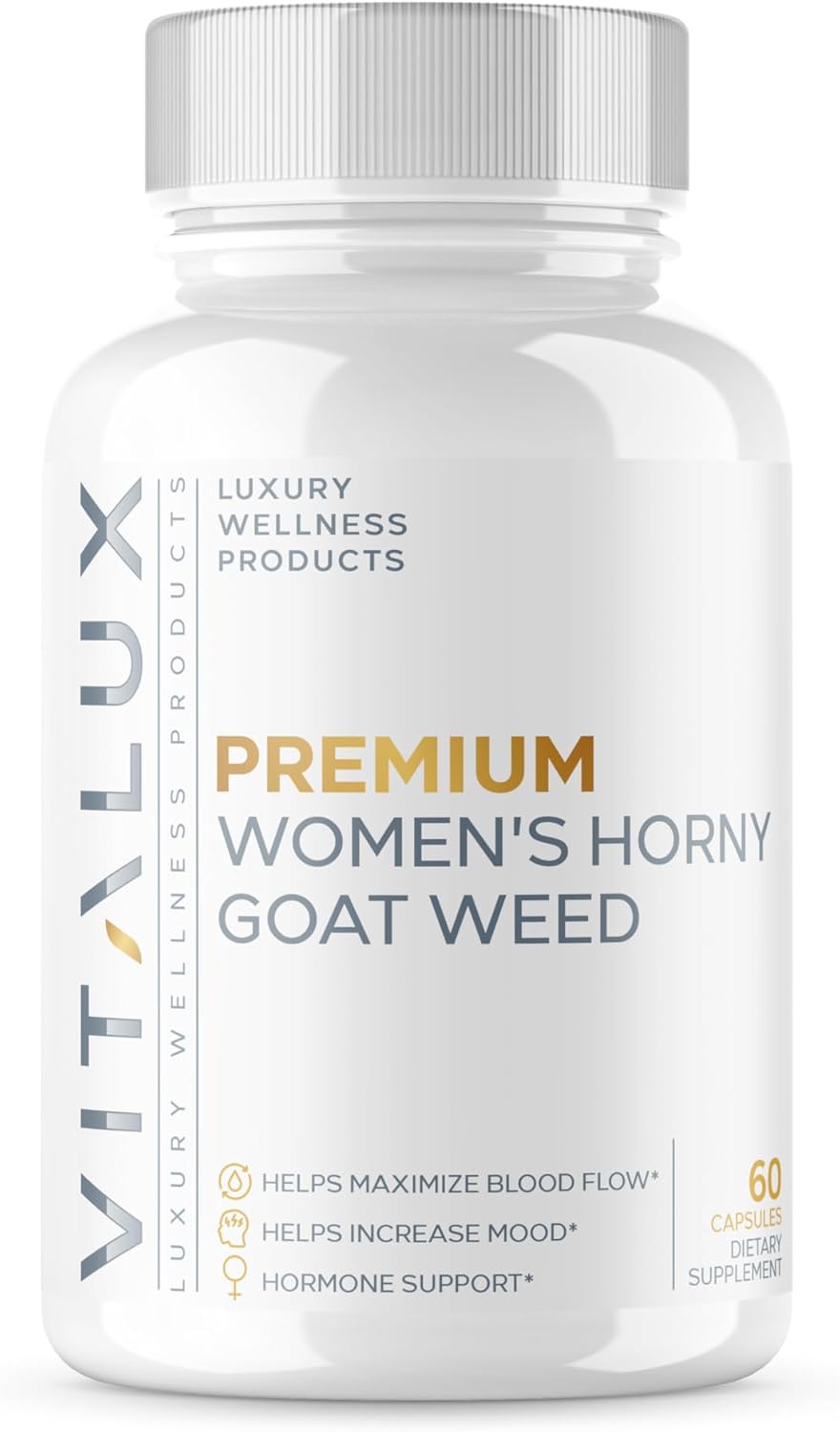 EPN Supplements VITALUX Premium Women's Horny Goat Weed Capsules - Female Health Support & Mood Enhancement - 60 Count