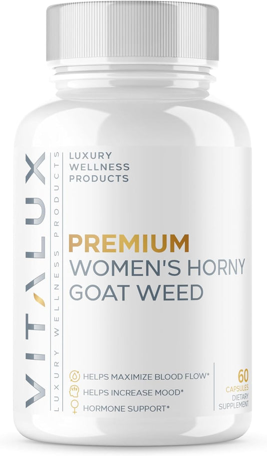 EPN Supplements VITALUX Premium Women's Horny Goat Weed Capsules - Female Health Support & Mood Enhancement - 60 Count