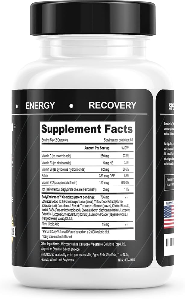 EPO-Boost Iron Supplement with Echinacea & Dandelion Root for RBC Support, Energy, and Endurance - Made in USA (1-Pack)