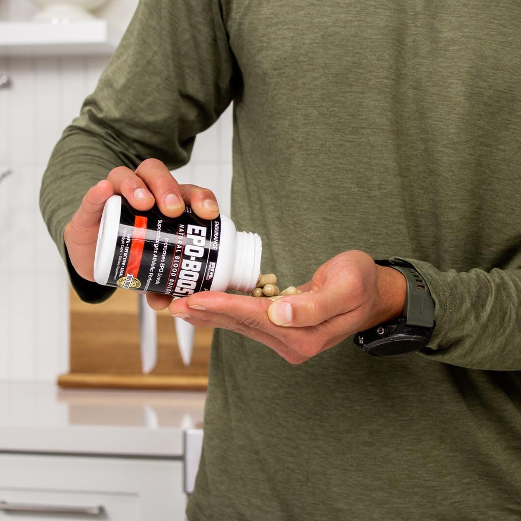 EPO-Boost Iron Supplement with Echinacea & Dandelion Root for RBC Support, Energy, and Endurance - Made in USA (1-Pack)