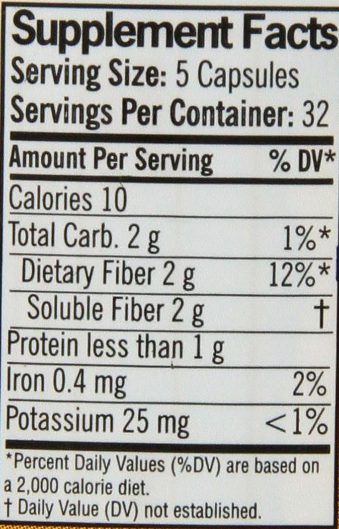 Equate Fiber Therapy Regularity Fiber Supplement Capsules - 160 Count Bottle for Digestive Health