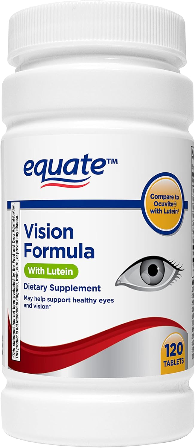 Equate Vision Formula: Lutein Eye Health Vitamin Supplement, 120 Tablets