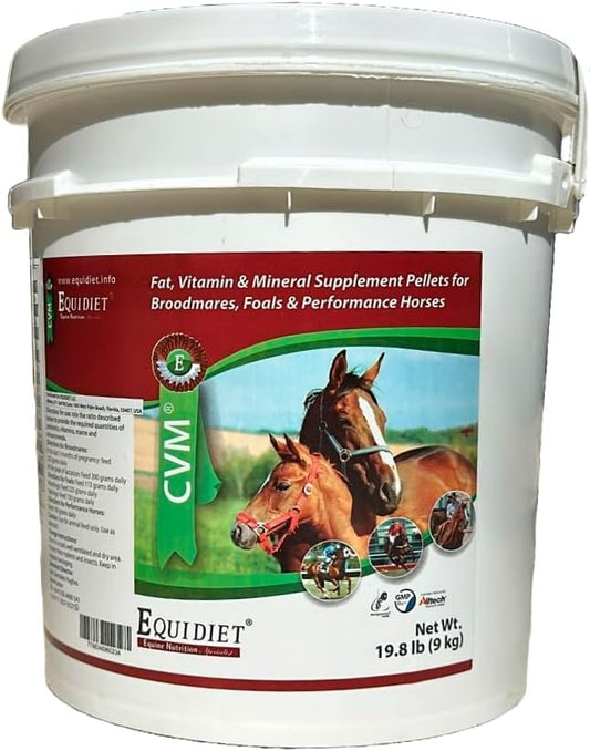 Equidiet CVM Horse Vitamins with Vitamin E, Selenium, and Mineral Complex for Healthy Coat and Overall Wellness