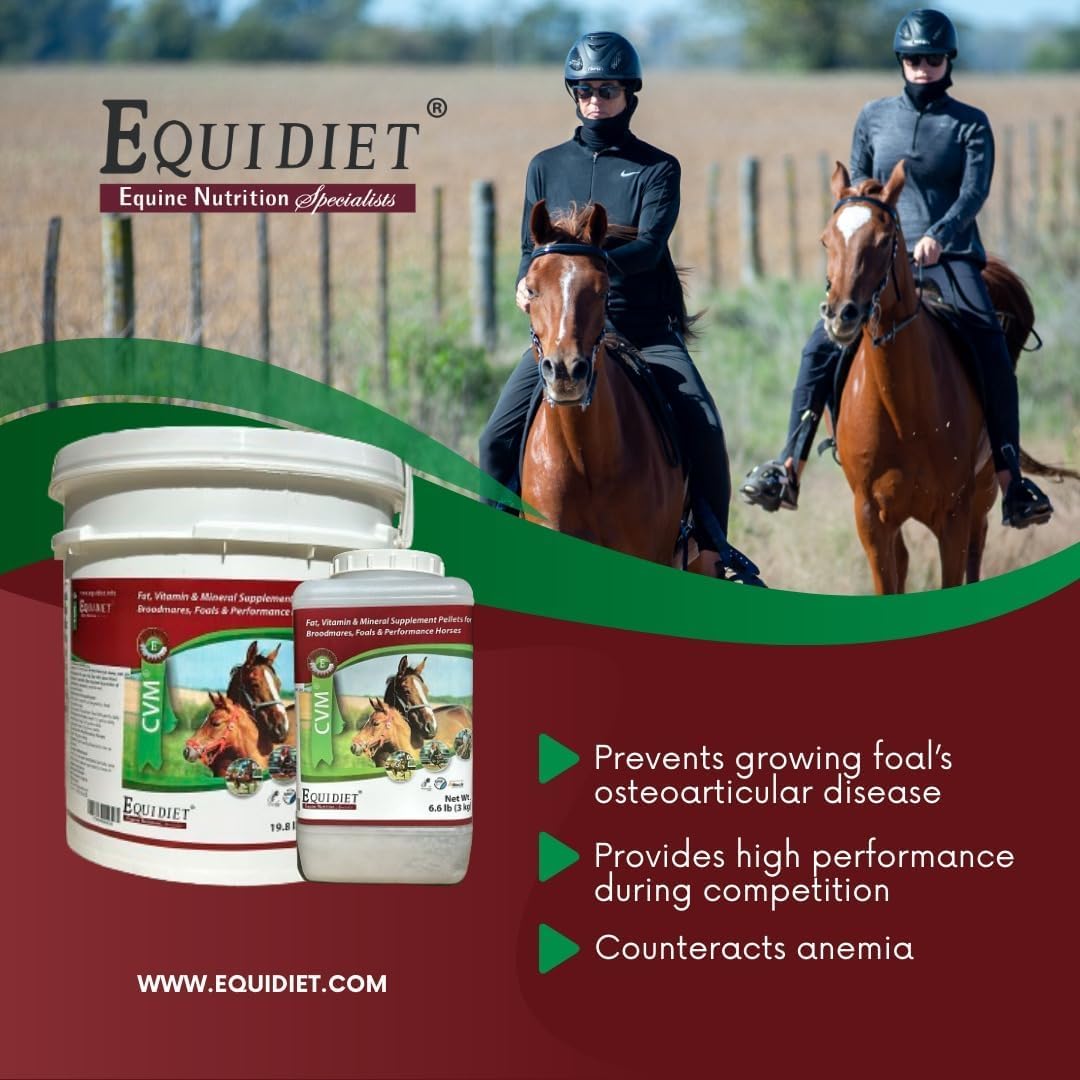 Equidiet CVM Horse Vitamins with Vitamin E, Selenium, and Mineral Complex for Healthy Coat and Overall Wellness