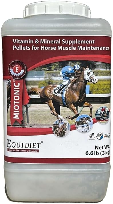 Equidiet MIOTONIC Vitamin E Supplement for Horses - Pellets with Vitamins and Minerals - Weight Builder for Horses - Neutraceuticals (3 kg)