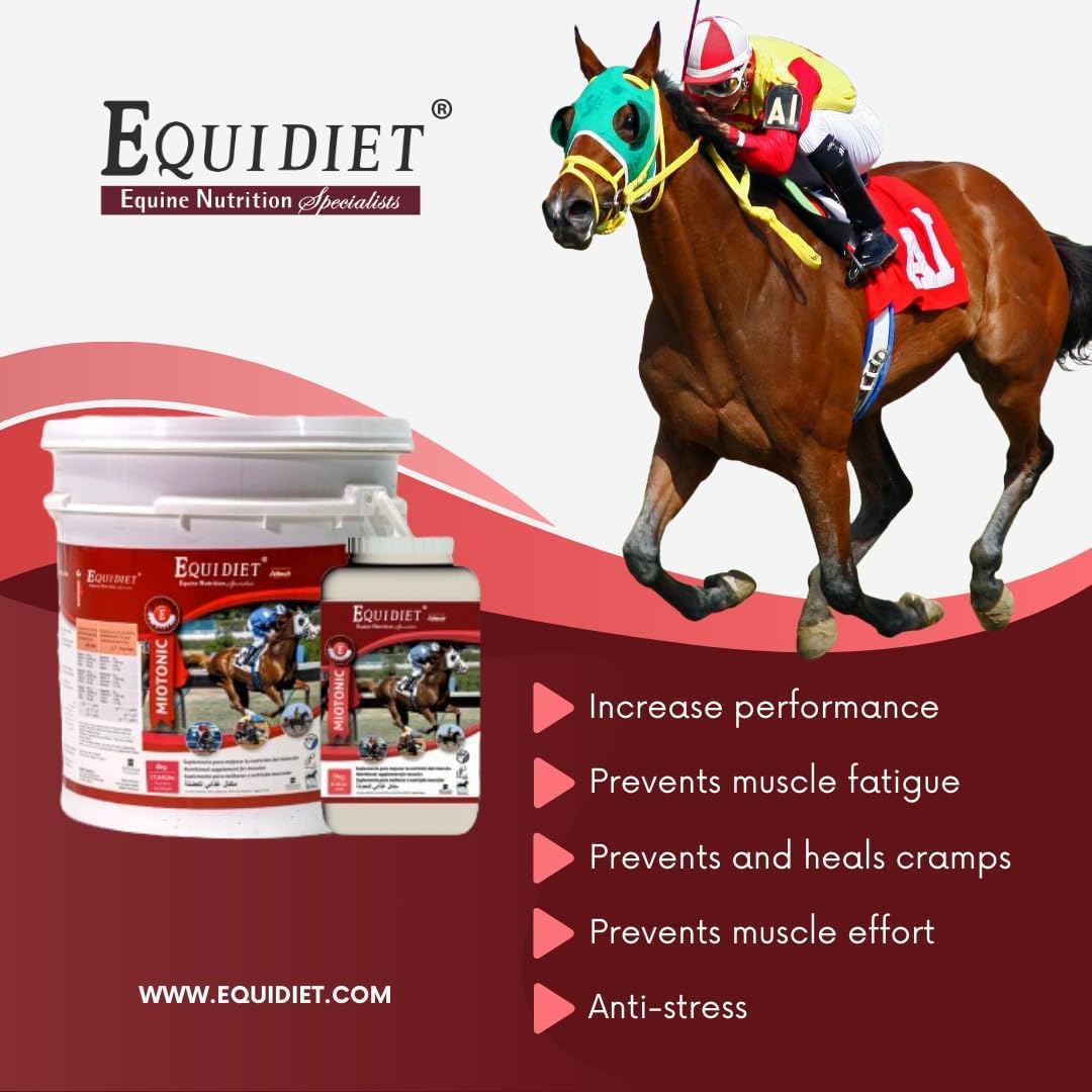 Equidiet MIOTONIC Vitamin E Supplement for Horses - Pellets with Vitamins and Minerals - Weight Builder for Horses - Neutraceuticals (3 kg)