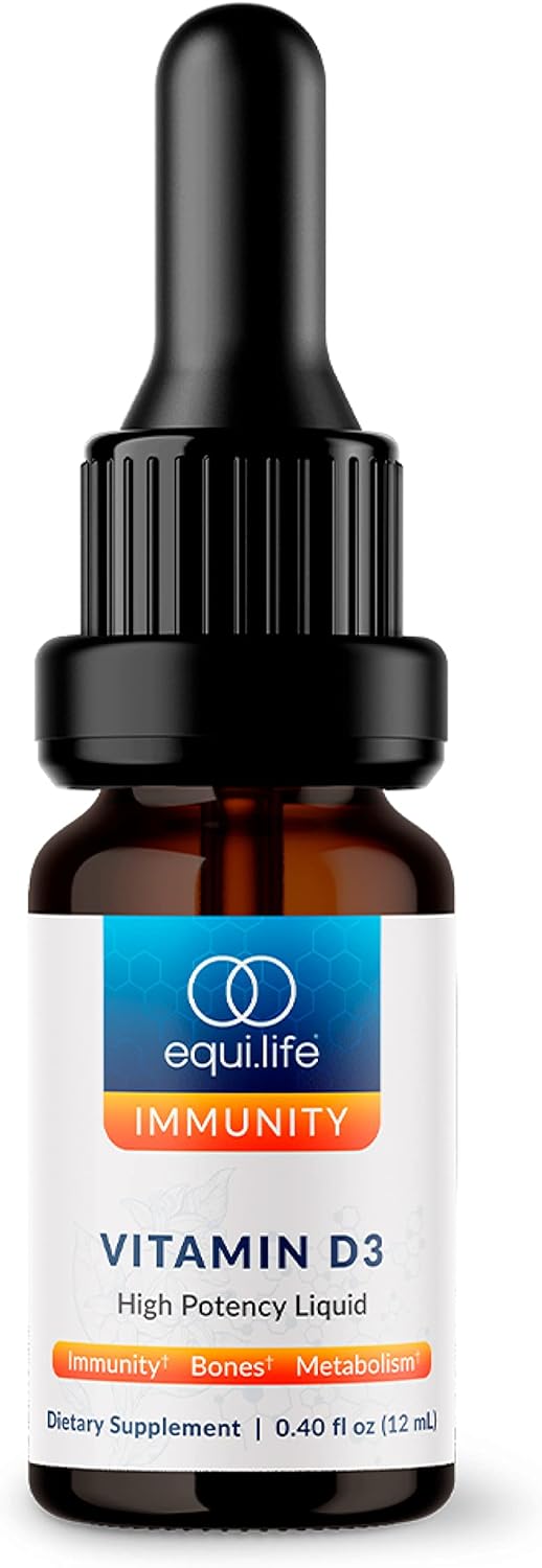 Equilife - Liquid Vitamin D3 Supplement for Immunity & Bone Health, High Absorption Formula (12 ml)