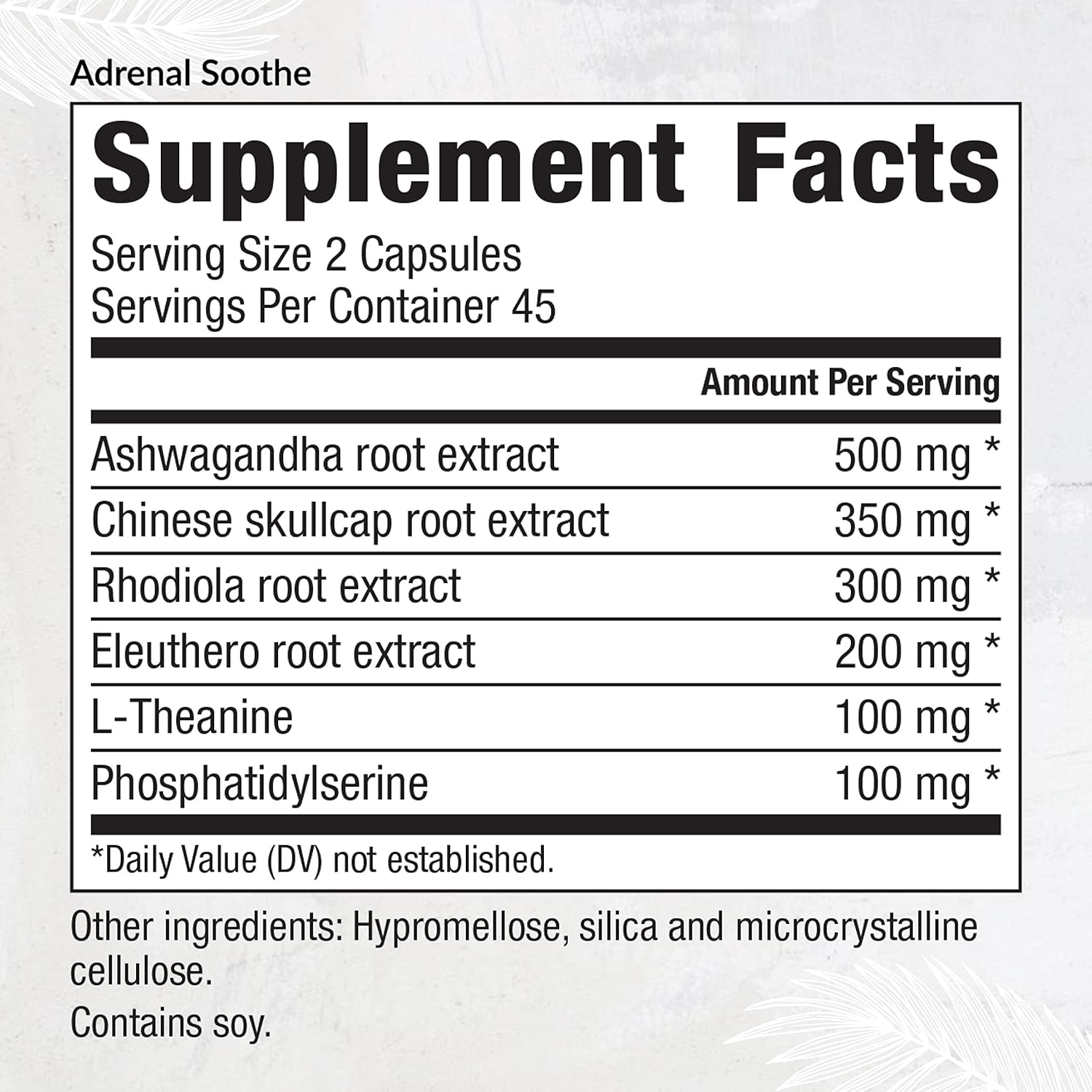 Equilife Adrenal Soothe Supplement - Stress Relief & Mood Support for Energy Balance and Tranquility - 90 Capsules
