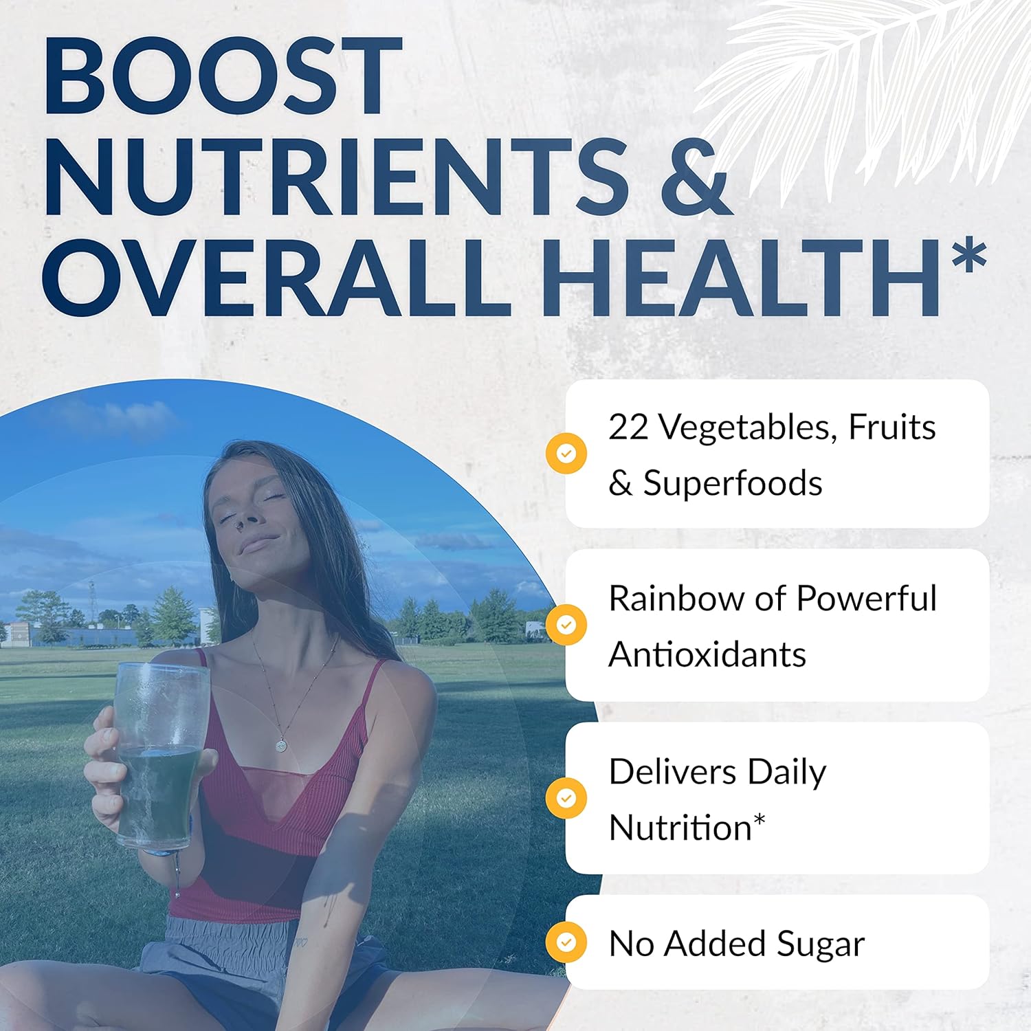 Equilife Daily Fruit and Vegetable Blend Supplement with Vitamin C and Amino Acids - Crisp Apple Flavor, Vegan, Non-GMO - 30 Servings