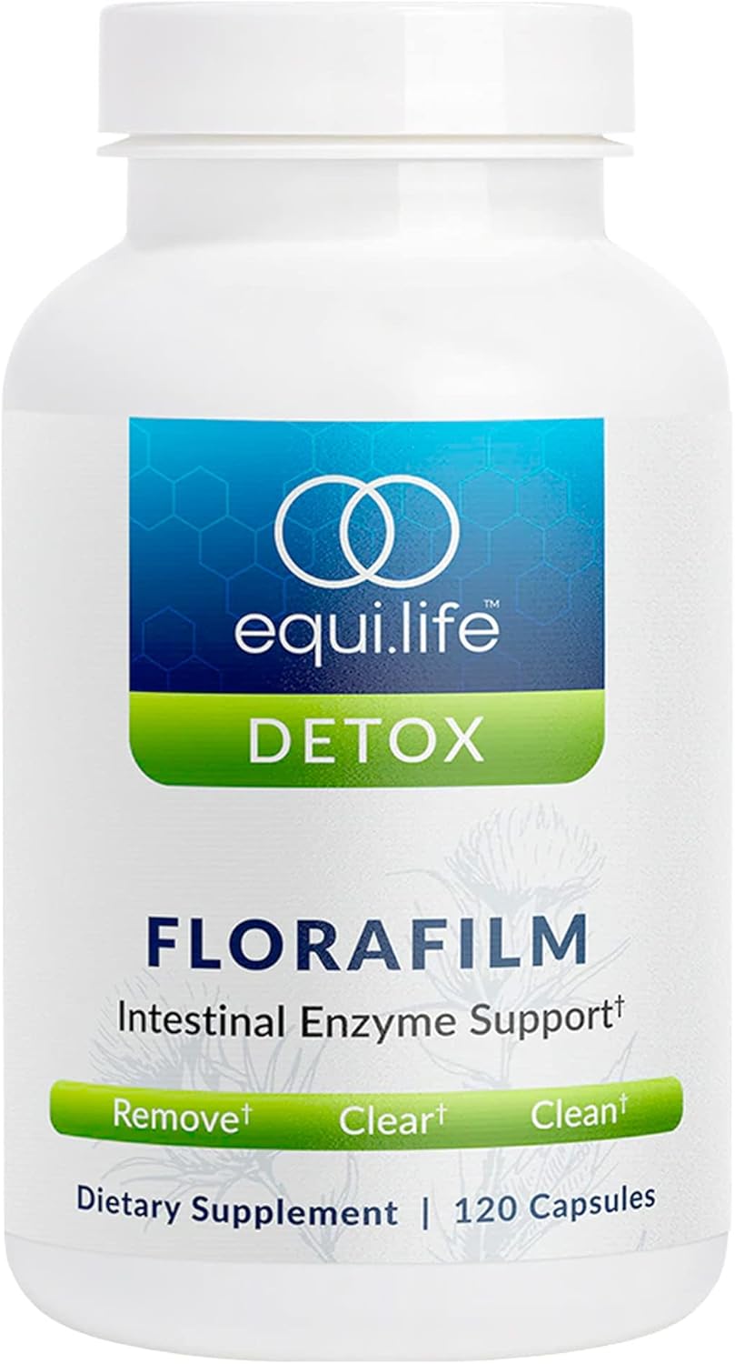 Equilife FloraFilm Digestive Enzyme Supplement for Gut Health - Supports Detox & Immunity - Non-GMO, Vegan, Gluten-Free - 120 Capsules
