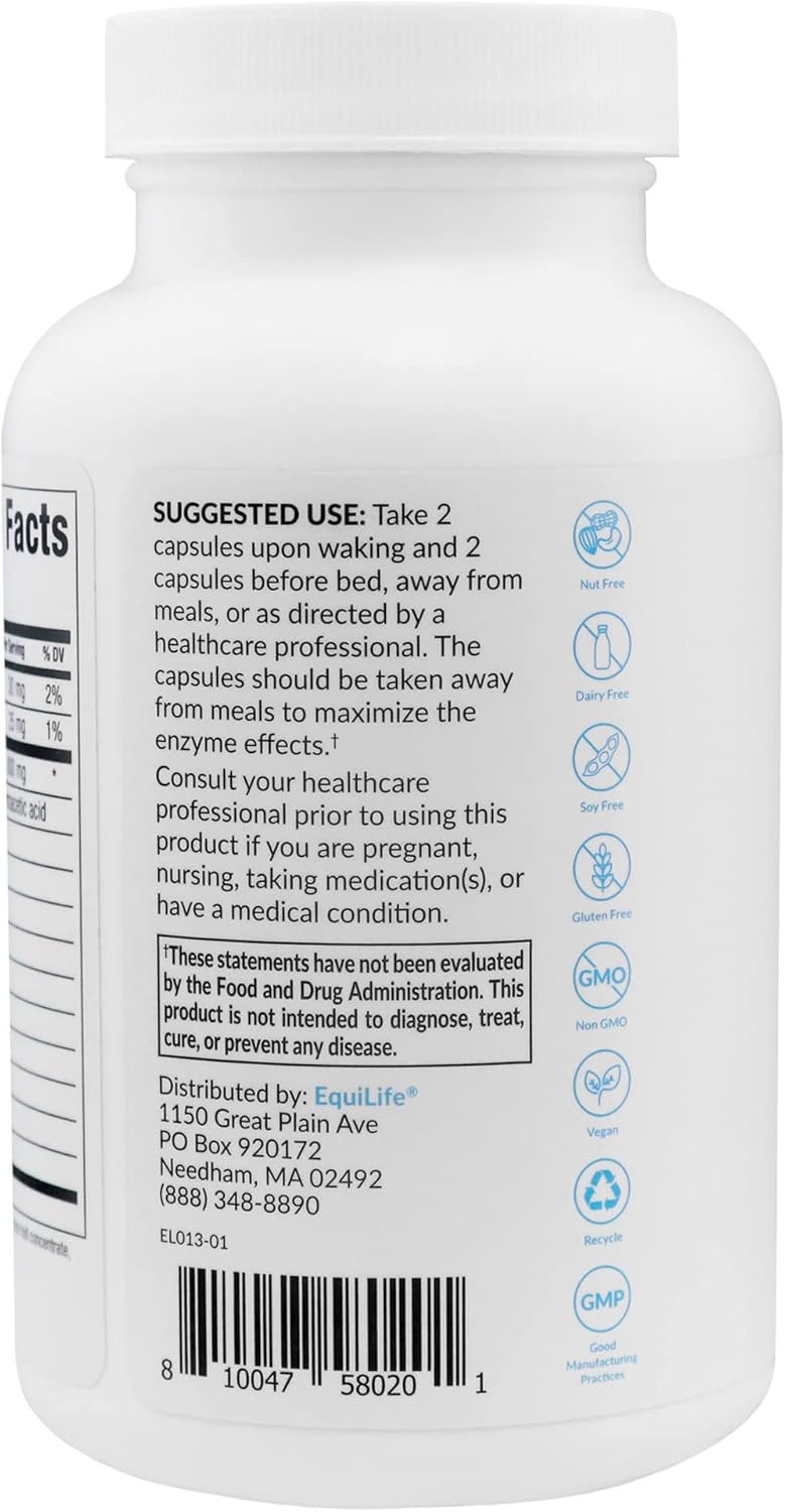 Equilife FloraFilm Digestive Enzyme Supplement for Gut Health - Supports Detox & Immunity - Non-GMO, Vegan, Gluten-Free - 120 Capsules