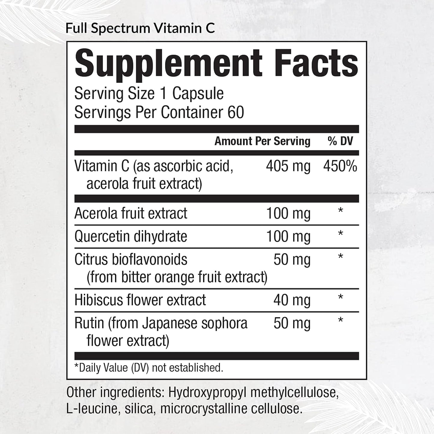 Equilife Immune Support Supplement with Full Spectrum Vitamin C - Antioxidant Boost for Skin Health, 60 Capsules