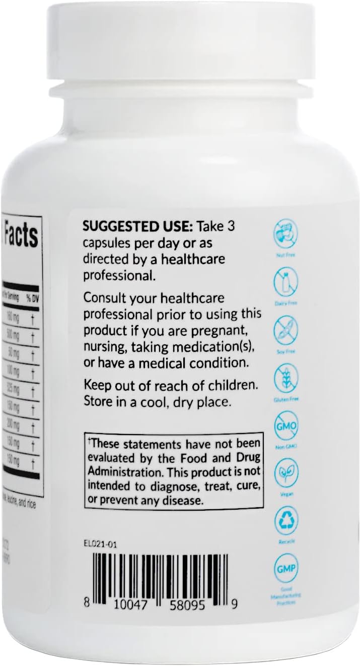 Equilife Progesterone Support Capsules - Herbal Hormonal Balance for Women, Menstrual Pain Relief, Non-GMO, Gluten-Free - 90 Count