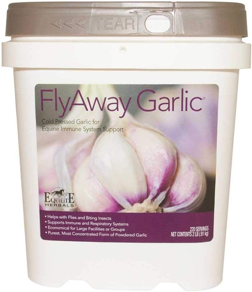 Equilite Herbals FlyAway Garlic Powder Supplement for Horses - Immune, Respiratory, Digestive Support - Natural Repellent - 2 lbs.