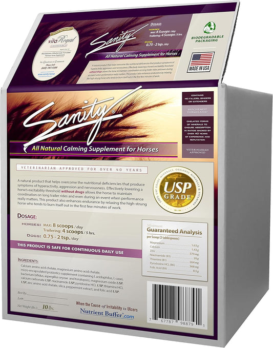 Equine Calming Focus Supplement with Magnesium, Calcium, Zinc, B Vitamins & More