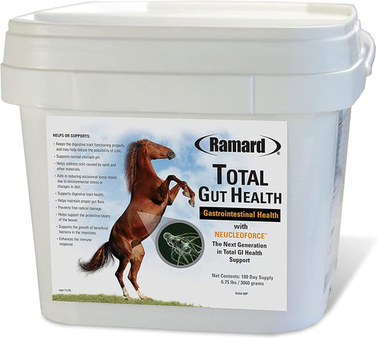 Equine Digestive Support Supplement for Horses - Total Gut Health, Probiotics, Vitamins, Gastric Relief - 6.75 lbs, 180-Day Supply