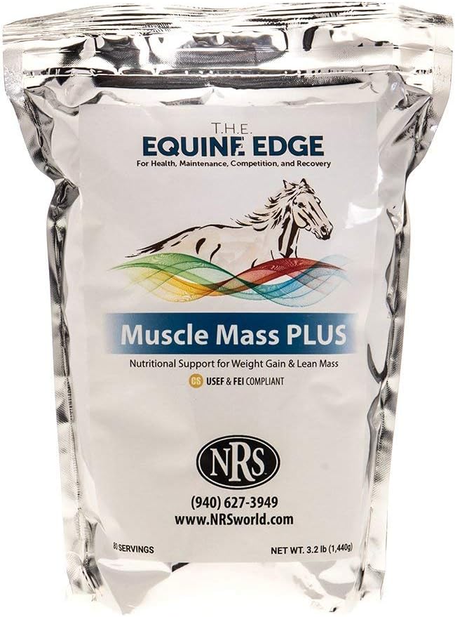 Equine Edge Muscle Mass Supplement - 80 Servings for Enhanced Horse Performance