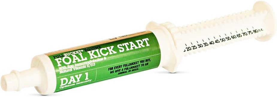 Equine Foal Kickstart Paste for Newborn Foals - Supports Healthy Immune & Digestive System on Day 1, 1 Tube