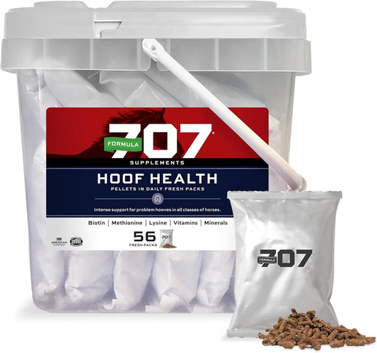 Equine Hoof Health Supplement with Biotin, Amino Acids, and Minerals - 56 Day Supply in Daily Fresh Packs for Healthy Horse Hooves