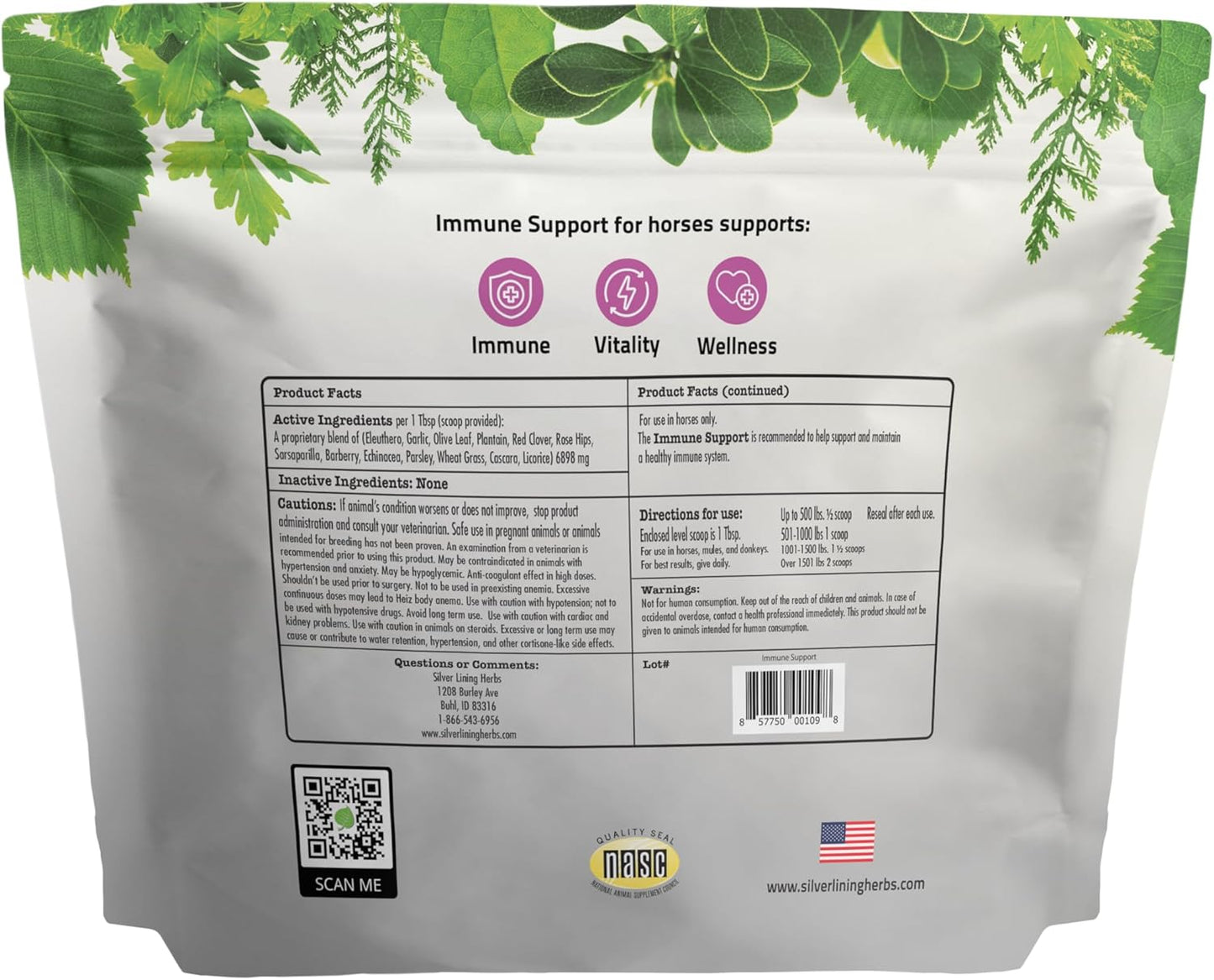 Equine Immune Support Herbal Supplement - Boost Horse Immune System, Stamina, & Endurance - Health Support for Horses - Natural Immunity Booster - 5 lb Bucket