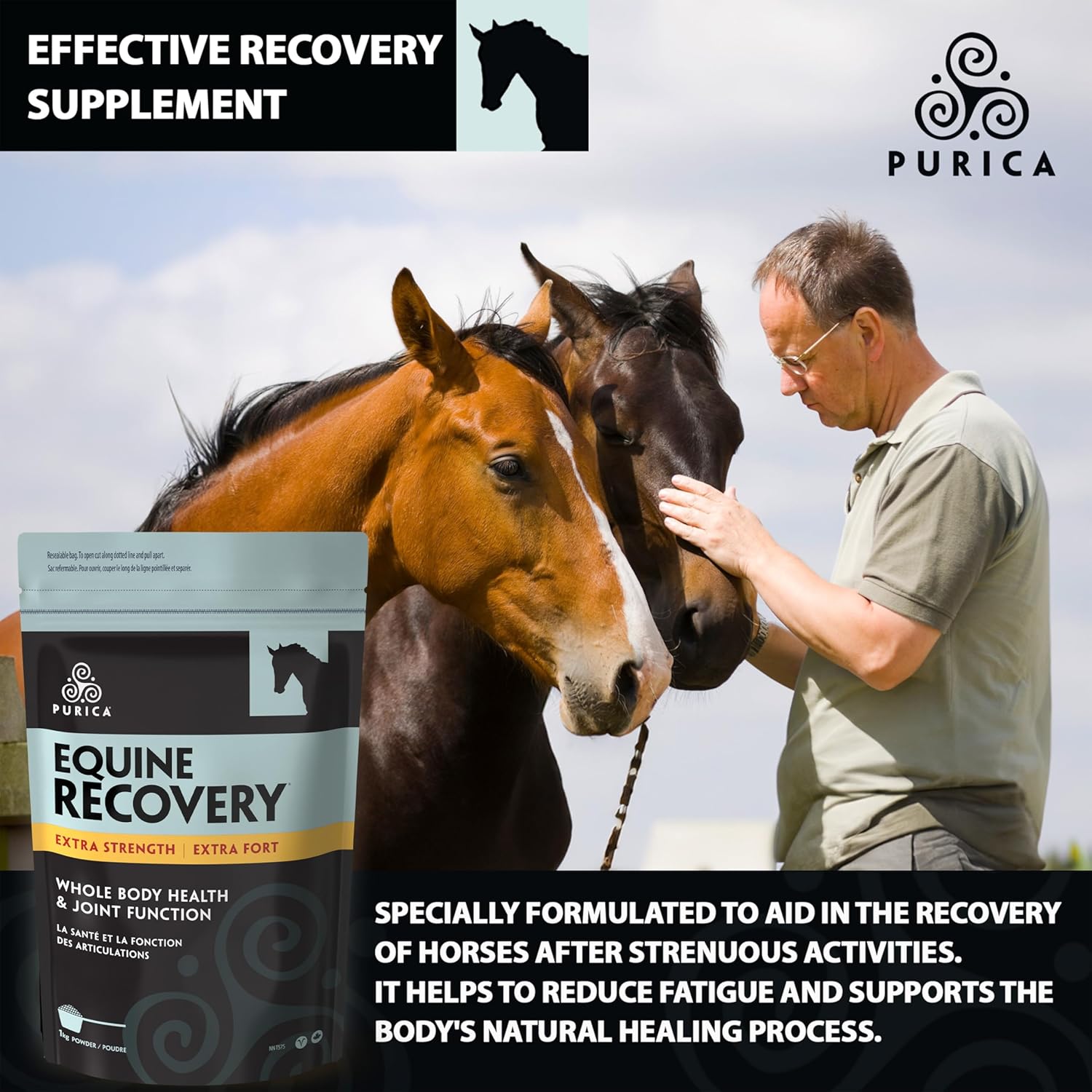 Equine Joint Support Supplement with Hyaluronic Acid, Glucosamine, MSM Powder, Betaine, Magnesium, Vitamin C & E - Green Tea and Grape Seed Extract for Horses
