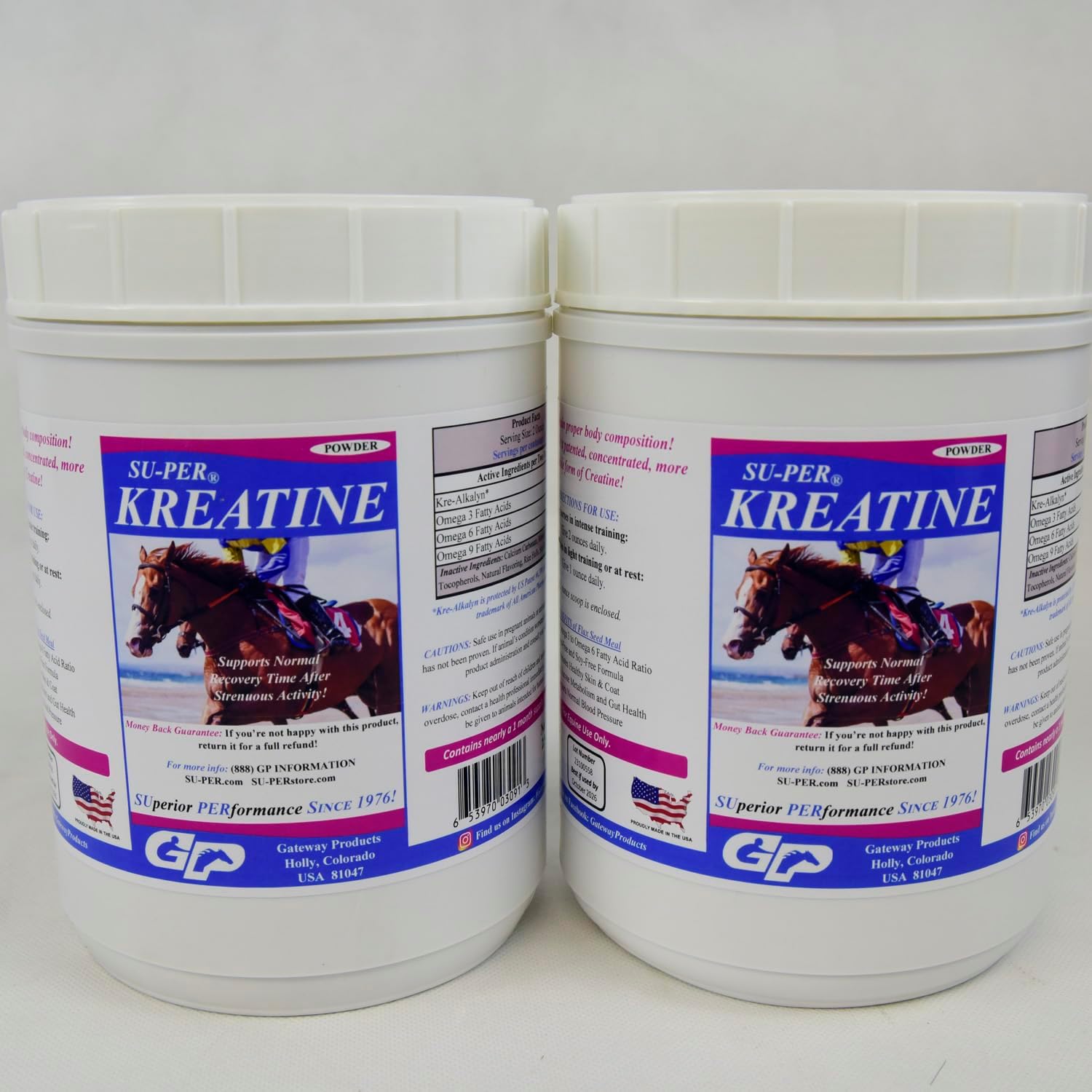Equine Kre-Alkalyn Creatine Supplement for Energy, Stamina, and Endurance - 2.5lb (2 Pack)