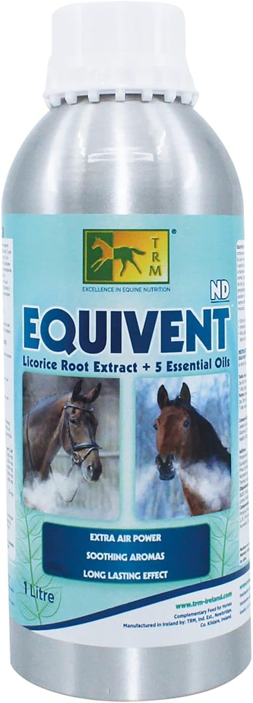 Equine Liquid Supplement with 5 Essential Oils for Respiratory Health - 33.8 fl oz (1 Liter)