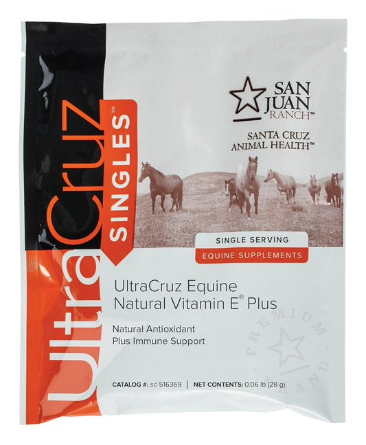 Equine Natural Vitamin E Plus Supplement for Horses - 60 Single Servings, Pellet Formula