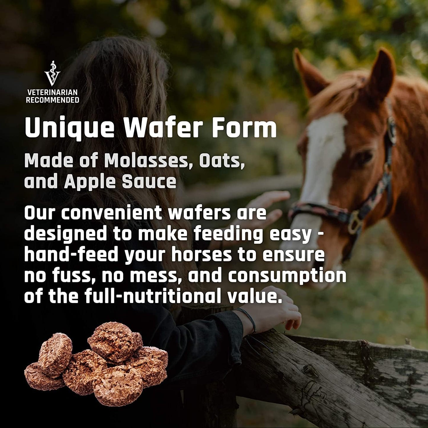Equine Skin, Coat, and Immune Support Supplement - Majesty's Omega Wafers - Omega 3, 6, 9, Biotin - 30 Count